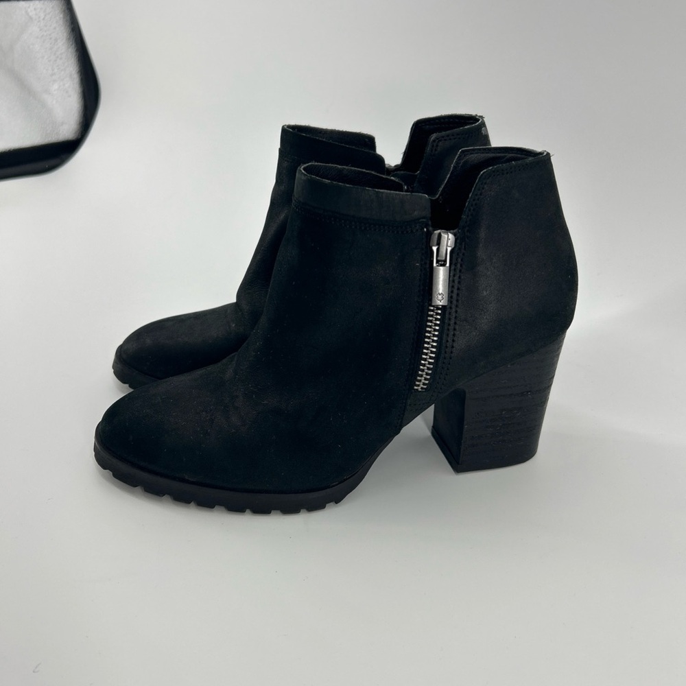 Lucky Brand Black Ankle Boots with Side Zipper